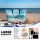 thumbnail image 5 of Easygdp Sunny Ocean Waves Bolsa de Viaje de Playa de Gran Capacidad, Bolsa Tote Perfecta para la Playa, Escapadas de Fin de Semana y Viajes, 5 of 7