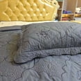 thumbnail image 4 of 3 Piece Floral Embroidered Quilted Bedspread-Beautiful Stitching- Lightweight Bedspread Set Queen/King Size, 4 of 5