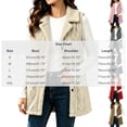thumbnail image 4 of YOIAVAIOY Vest for Women Lapel Collar Fuzzy Fleece Mid-Length Sleeveless Jackets Button Down Casual Outerwear Waistcoat Black L, 4 of 8