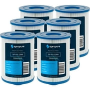 SpiroPure Replacement for Unicel 4CH-22 Filbur FC-2399 Pleatco PFF25P4 Freeflow Spas FF-150 Hot Tub Spa Pool Filter Replacement Cartridge (Case of 6)