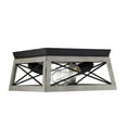 thumbnail image 3 of Pia Ricco 2-Light Ceiling Matte Black Lights Flush Mount Fixtures Weathered Wood, 3 of 5