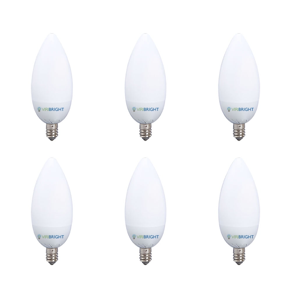 Viribright Chandelier LED Light Bulbs (6 Pack), 25 Watt Replacement