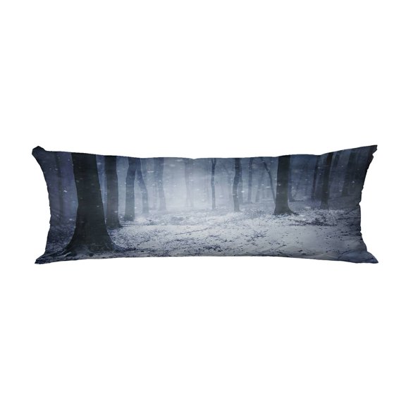 ECZJNT winter storm in a forest Pillow Cover Body Pillowcase Pillow Protector 20x60 Inch