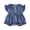 Blue, variant on BemeyourBBs Newborn Baby Girl Denim Bubble Romper One Piece Western Cowgirl Outfit Cute Infant Baby Girls Summer Clothes Fly Sleeve Collar Button Jeans Bodysuit Jumpsuit Playsuit
