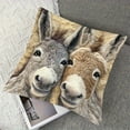 thumbnail image 4 of Cheapark Donkey Embroidery Pillow Cover - 18" Square Soft Plush Cushion for Sofa Living Room Bedroom, Vintage Farmhouse Home Decor, 4 of 6