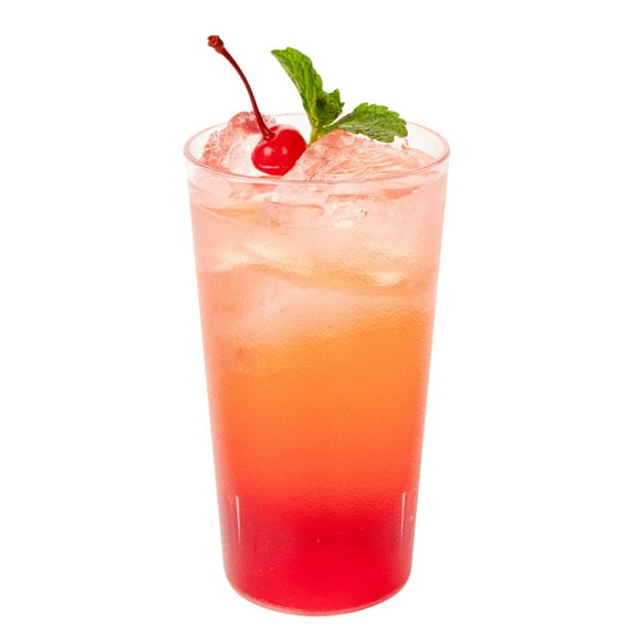 Restaurantware-Bev Tek 16 Ounce Plastic Drinking Glasses, 12 Reusable Plastic Cocktail Cups - Shatterproof, Clear Plastic Tumbler Glasses, Dishwashable, Stackable