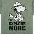 thumbnail image 3 of Peanuts - Explorer Snoopy Men's Short Sleeve Graphic Adventurous Camper T-Shirts, 3 of 6