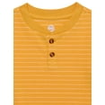thumbnail image 2 of Wonder Nation Toddler Boys Stripe Henley Shirt with Long Sleeves, Sizes 12M-5T, 2 of 3