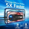 thumbnail image 2 of for iPhone 16 Car Charger Fast Charging, Braveridge 4.8A USB Car Power Cigarette Lighter USB-C Car Charge with 6FT Type-C Coiled Cable for iPhone 16/16 Plus/16 Pro Max/15/15 Pro/iPad, 2 of 9