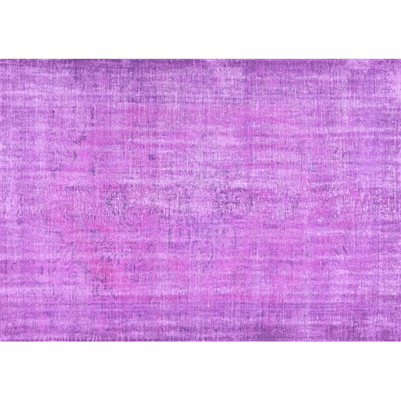 Ahgly Company Indoor Rectangle Abstract Purple Contemporary Area Rugs, 7' x 9'