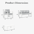thumbnail image 7 of LayinSun 4 Piece Hight Back Aluminum Outdoor Furniture Set with Coffee Table, Modern Patio Conversation Sets, 7 of 7