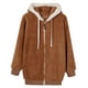 thumbnail image 3 of Chaqueta informal para mujer, con capucha, chaqueta cálida de gran tamaño, chaqueta con cremallera suave, de invierno , , XL SG Baoblaze Abrigo de invierno, 3 of 8