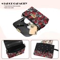 thumbnail image 4 of KUIFORTI Red Rose Leather Cross Body Bag Fashion Comfortable Lightweight Medium Shoulder Handbags Durable Shoulder Bag Wallets with Chain Strap for Camping Parties, 4 of 7