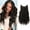 Natural Black, variant on Aorsher 20 Inch Halo Hair Extensions, Invisible Wire Hair Extensions with 4 Secure Clips, Adjustable Size Transparent Headband Long Wavy Secret Black Hairpiece for Women