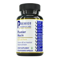 Premier Research Labs Niacin - No Flush Niacin - Vitamin B3 as Inositol Hexanicotinate - Supports Cardiovascular Health* - Pure Vegan - 60 Plant-Source Capsules