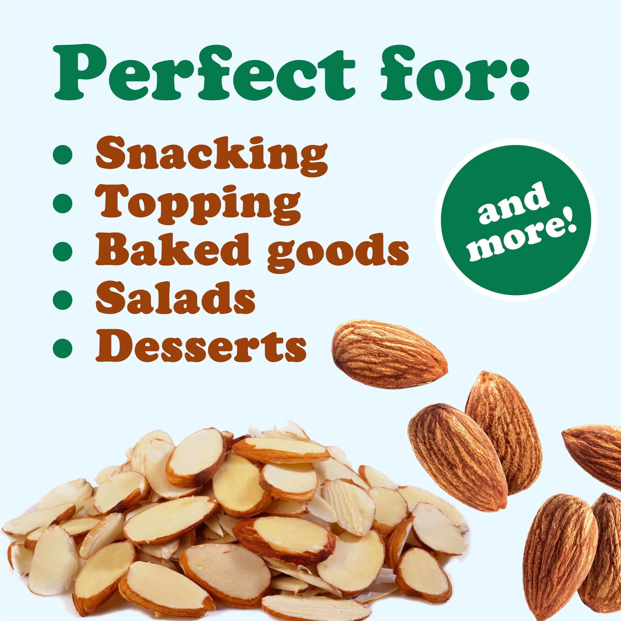 Dry Roasted Natural Sliced Almonds, 1.5 Pounds – Unblanched Nuts, Oven Toasted, Unsalted, No Oil Added, Perfect for Cooking, Baking and Snacking, Vegan, Kosher, Bulk – by Food to Live