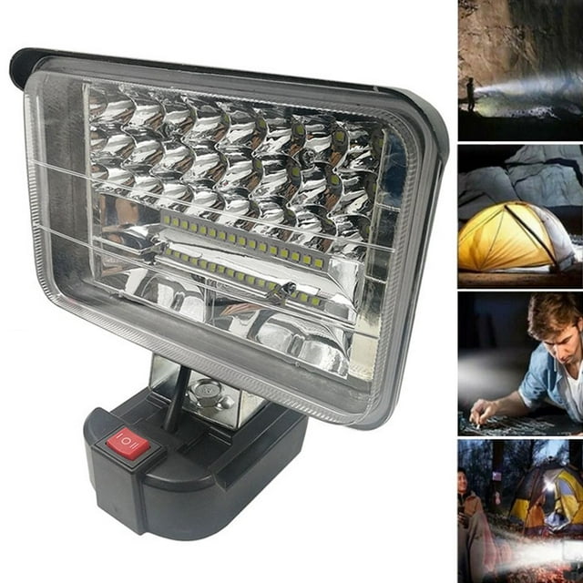 LED Work Light for Makita 18V Lithium Batteries Super Bright IP66 Waterproof Adjustable Jobsite Light Portable Handheld Flashlight for Camping Hiking Emergency