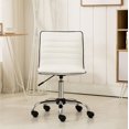 thumbnail image 1 of Roundhill Furniture Fremo Chromel Chaise de Bureau à Levage Pneumatique Réglable, Blanc, 1 of 4