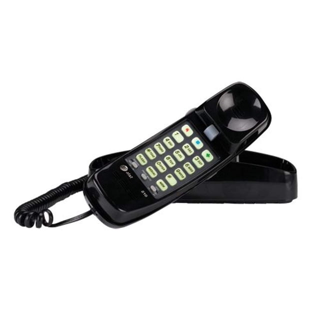 Teléfono Trimline AT&T 210 con Cable Negro