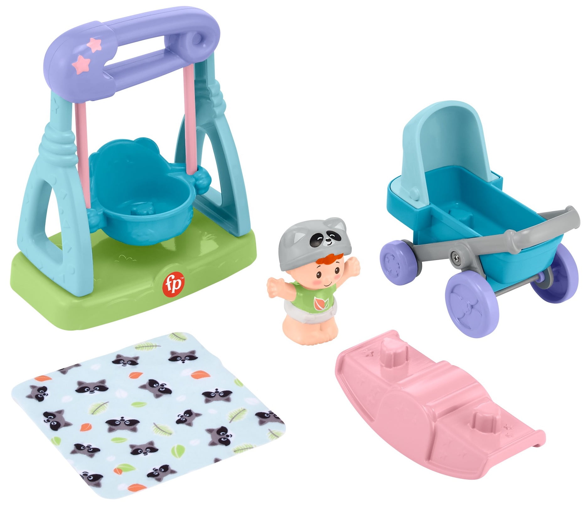 FisherPrice Little People Swing & Stroll Babies Pretend Playset