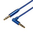 thumbnail image 3 of Kuymtek Azul 90 Grados 3.5mm Macho a Macho Audio AUX Cable Conector Chapado en Oro (2 m) Kuymtek 2cc7yf3sy6bp4yy8D04, 3 of 8