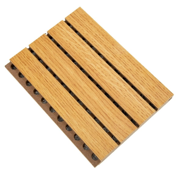 LEORX Wall Panel Acoustic Absorption Panel Synthetic Material Dark Wood 1Pcs