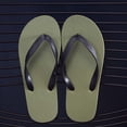 thumbnail image 2 of HNMKIU Mens Flip Flops Fashionable Solid Color Thong Sandals Comfortable Casual Beach Footwear for Outdoor Summer and Home Use Slippers for Men Army Green,10-10.5, 2 of 4
