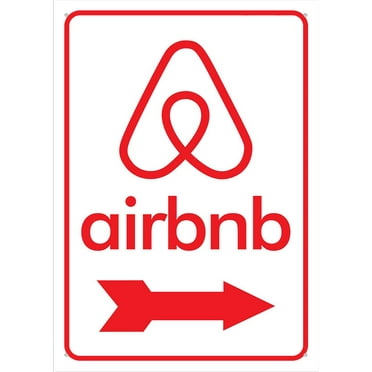 Airbnb Right Arrow Sign Outdoor, Uv Printed Rust Free Aluminum 12 X 8 In,Yard Sign For Home, Business, Driveway Alert