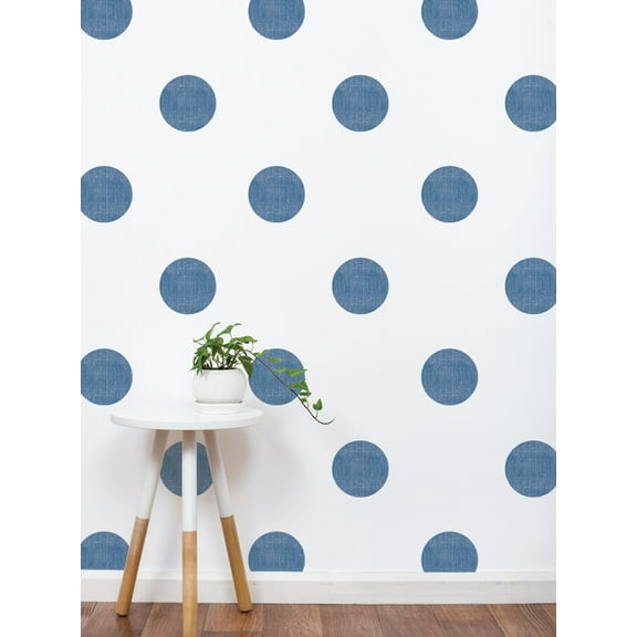 Textured Dots Vinyl Wall Sticker, 6 Inch - Navy