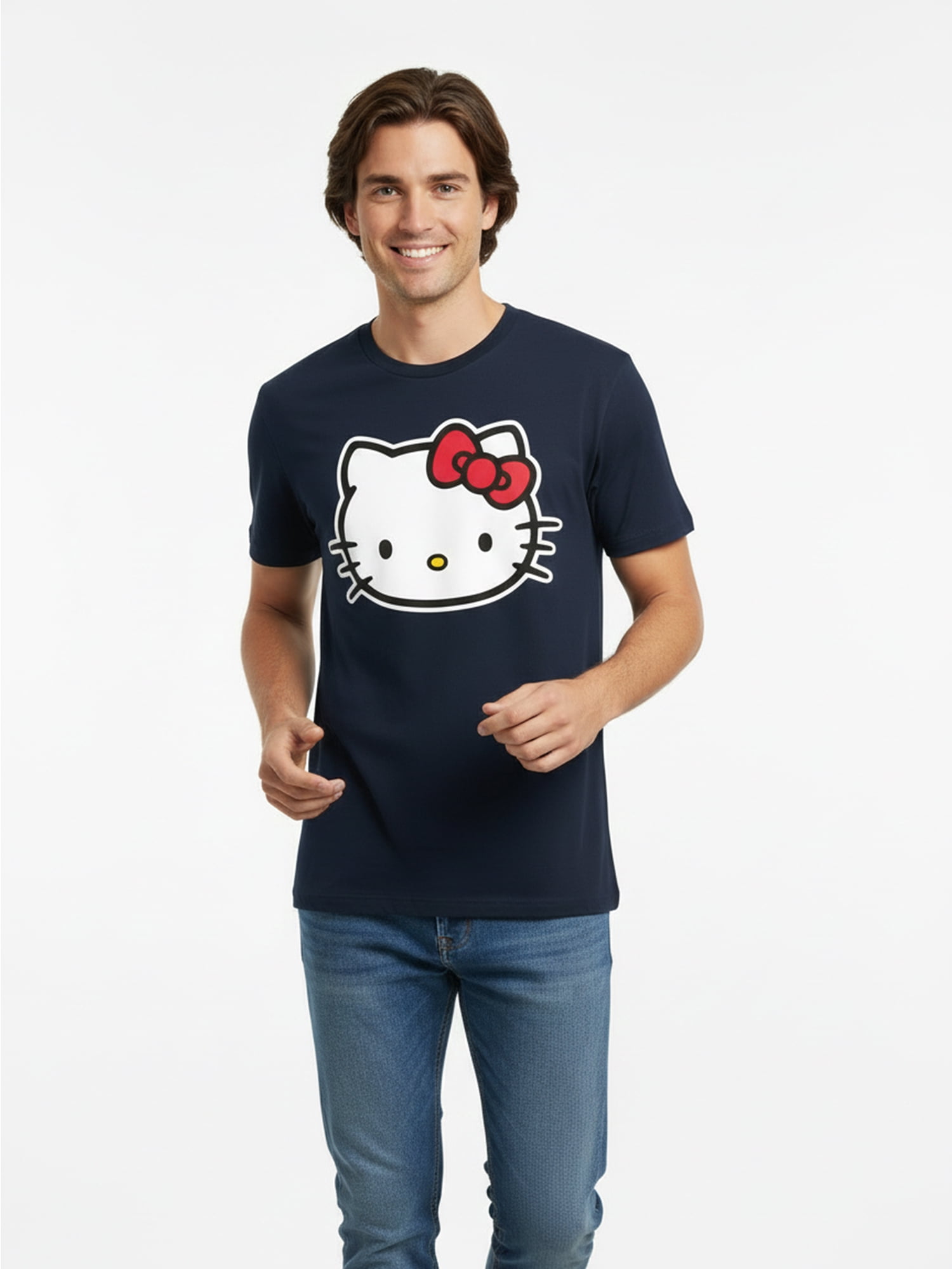 Sanrio, Men's & Big Men's Graphic Tee, Hello Kitty Bow, Sizes S-3XL