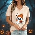 thumbnail image 2 of mgoYE Halloween Tee Shirts for Women Fall Tee Shirt Funny Graphic Clothes Halloween T-Shirts for Women Womens Shirts S, 2 of 5