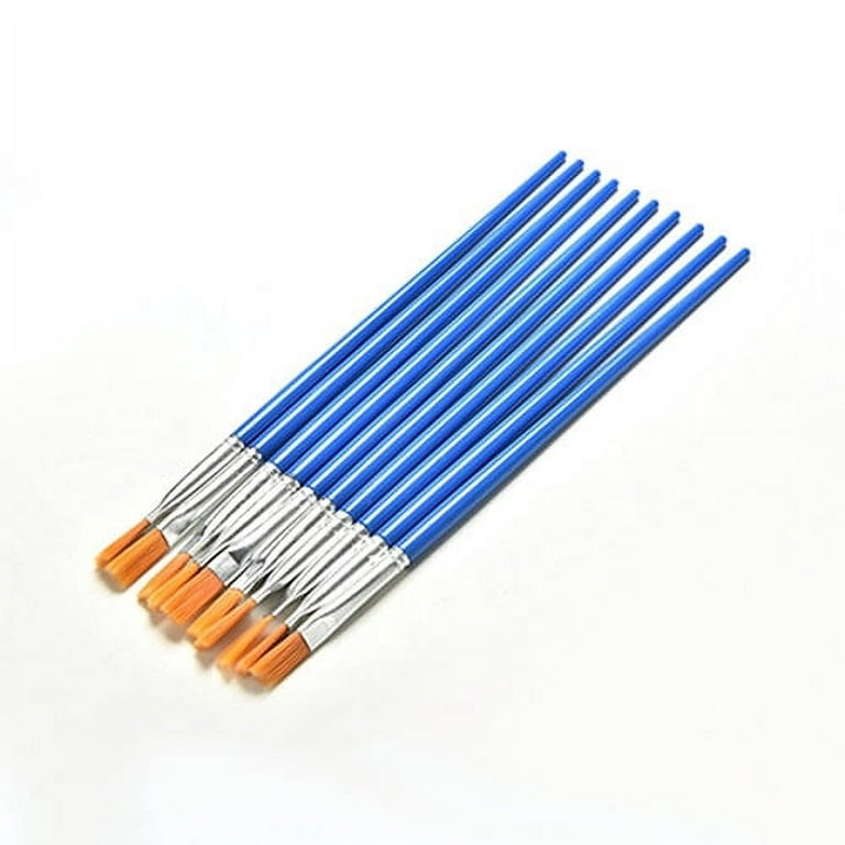 Blue Watercolor Gouache Paint Brushes Nylon Hair Painting Brush Set  (10pcs)-492720
