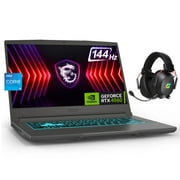 MSI Thin 4060 Gaming Laptop, 15.6" FHD 144Hz, Intel Core i5-13420H, NVIDIA GeForce RTX 4060, 64GB RAM, 2TB NVMe SSD, Ethernet, Backlit, DP, Wireless Gaming Headset, Win 11