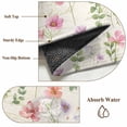 thumbnail image 6 of 3'x5' Rug for Living Room Bedroom, Pink Spring Floral Washable Area Rugs Non-Slip Carpet Mats, Flowers Elegant Pastoral Botanical Indoor Low Pile Area Rug Runner for Kitchen, Mudroom, 6 of 8