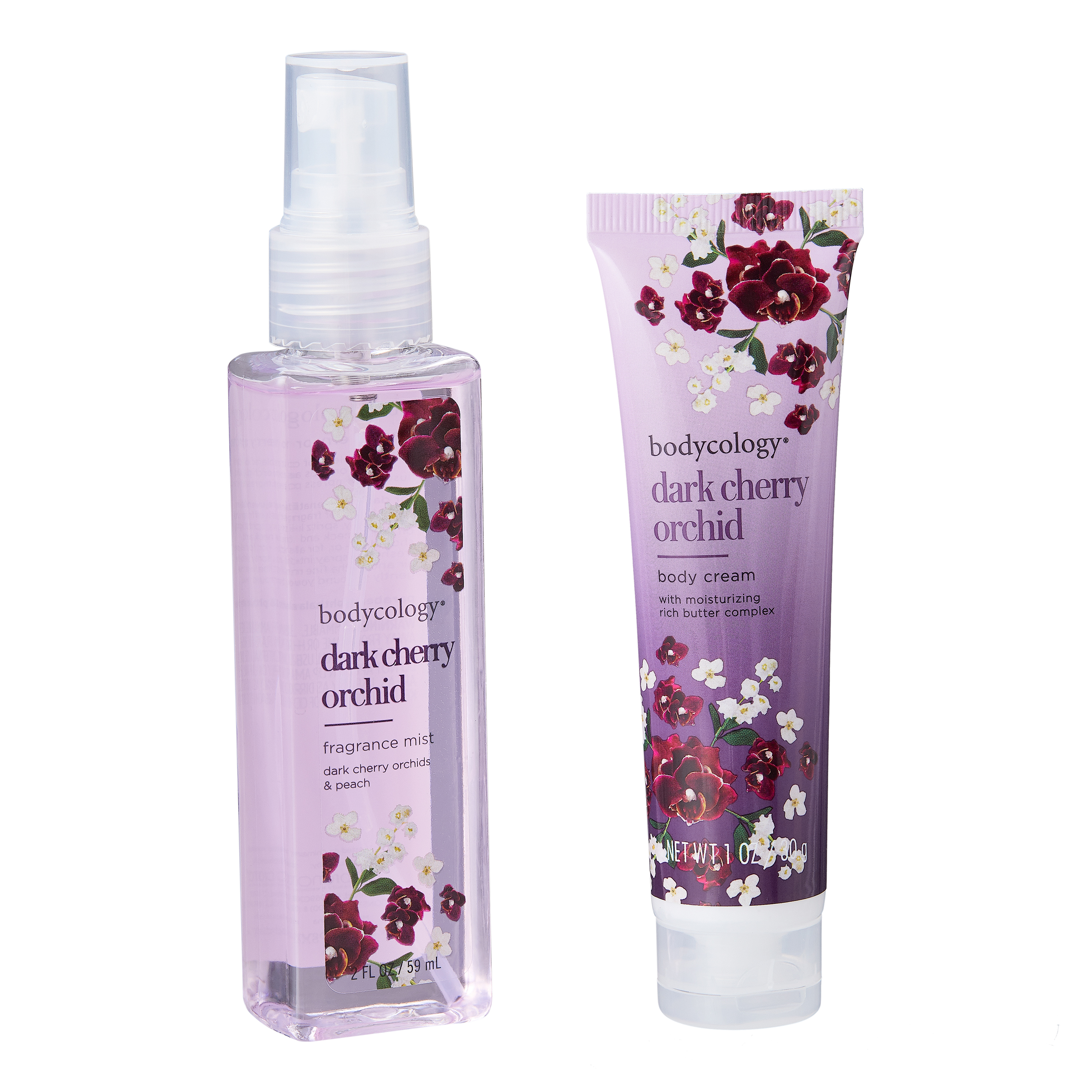 Bodycology 3-Piece Dark Cherry Orchid Fragrance Gift Set with Warm Socks - image 2 of 4