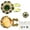 Green, variant on Button Cover Cufflinks for Women, 1.2'' Rhinestone Flower Button Cuff Links for Shirt Sleeve Suit Tuxedo Men Business Weddings Gift Craft Business Birthday, Gold Tone (1Pc, Green)