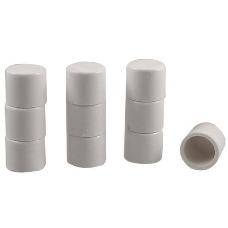 Unique Bargains 20mm PVC Water Hose Pipe Adapter Coupler Stop End 10 Pcs