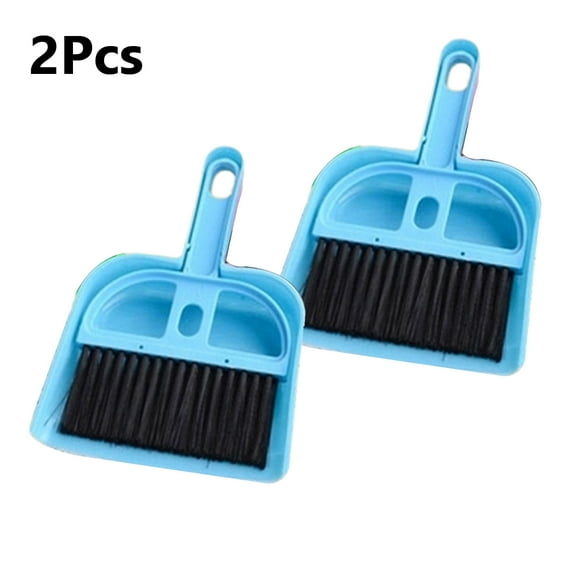 Meidiya 2 Sets Mini Table Dustpan and Brush,Mini Dust Pans with Brush,Dust Pan and Brush Set for Table,Desk,Countertop,Key Board,Dust Pan Brush Nesting Tiny Cleaning Broom