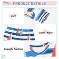 thumbnail image 3 of FORMRS Long Sleeve Top and Pants Pajama Set for Niños 2-Piece Sleepwear, Sizes 18M-8Y, Blue Sailboats, 3 of 6