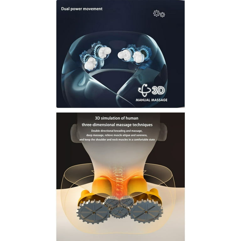 KQJQS 3-in-1 Vibrating Neck Massage Pillow Provides Support for Neck, Back,  and Legs Travel Neck Pillow with Heat U-Shaped Memory Foam Pillow for Home,  Office, and Airplane - Walmart.com