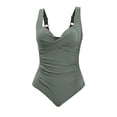 thumbnail image 5 of MSJUHEG Bandeau Bathing Suits,Halter Swimwear,One Piece Bathing Suit for Women,Womens Tankini Bathing Suits,Womens Bathing Suits,1 Piece Swimsuit,Swim Suits for Women 2025 Army Green L, 5 of 5