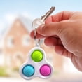 thumbnail image 4 of 2021 New Fidget Dimple Toy Keychain Pendent, Silicone Bubbles Flipping Board Toy, Stress Relief Simple Sensory Dimple Toy for Concentration Training, Hand Exercise Educational Toy for Kid Adult (#31), 4 of 6