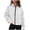 White, variant on Patlollav Womens Hooded Coat Solid Color Pocket Jacket Tops