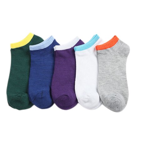 

alextreme 5 Pairs Fashion Spring Summer Men Socks Comfortable And Breathable Splice Color Non-Slip Ankle Low Cut Sock