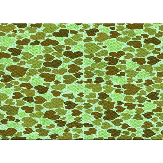 Ahgly Company Machine Washable Indoor Rectangle Transitional Olive Green Area Rugs, 5' x 7'
