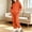 Orange, variant on Girls Ribbed Outfits Set Casual Fashion Long Sleeve Soft Hoodie and Wide Leg Pants Kids Fall Clothes Orange 10-12