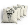 thumbnail image 5 of Ambesonne Ice Cream Throw Pillow Cover 4 Pack, Cool Ice Cream, 24", Coconut Charcoal Grey, 5 of 7