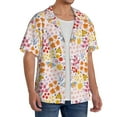 thumbnail image 2 of Sikiie Colorful Floral Men's Wrinkle Free Untucked Cuban Shirt Business Casual Button Down Shirts Short Sleeve ShirtSmall, 2 of 5