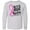 AC-Heather Grey, variant on Inktastic Never Stop Fighting Breast Cancer Awareness Long Sleeve Youth T-Shirt