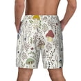 thumbnail image 4 of Uemuo Colorful Mushrooms and Plants Pattern Mens Swim Trunks Quick Dry Board Shorts with Mesh Lining, Stretch Beach Shorts Quick Dry No-Chafing Board Shorts-X-Large, 4 of 9